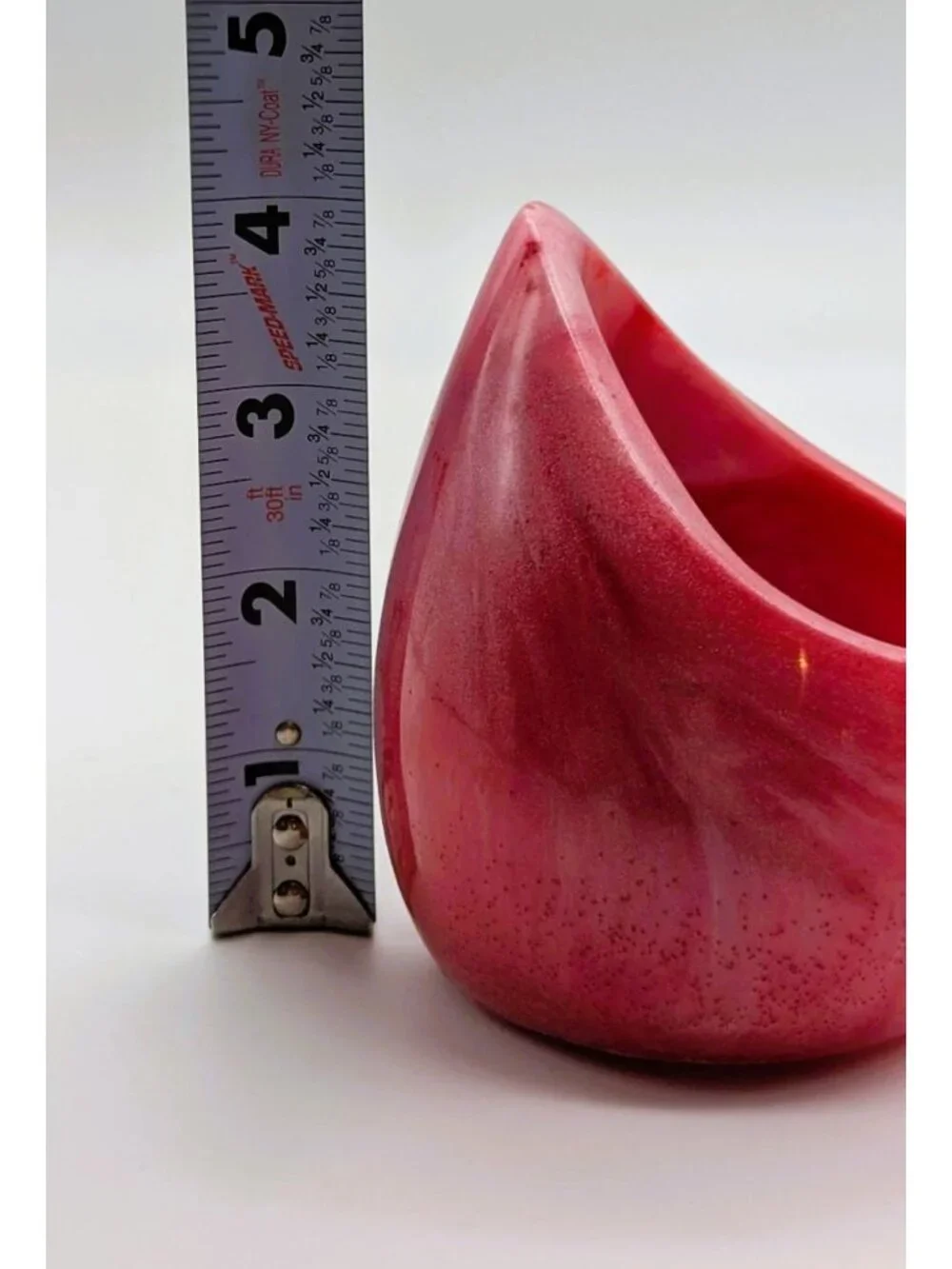Handcrafted Pink Resin Teardrop Candle Holder With Battery-Operated Candle Inclu